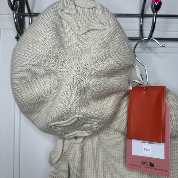 Cult Gaia girls Kids Deva Set Cream Cowl Neck Sweater Set NWT - Picture 7 of 13